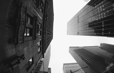 cityscape on background of cloudy sky